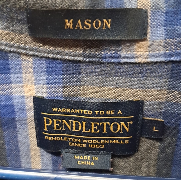 Pendleton Mason Flannel Size L - Picture 3 of 3
